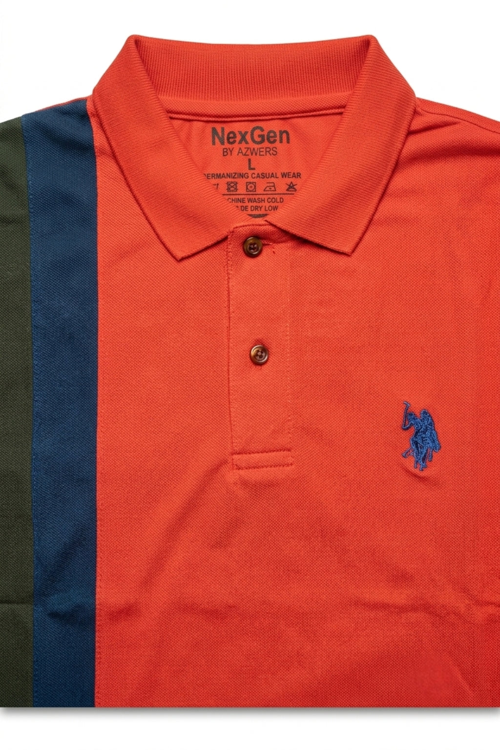 U.S. Polo Assn. Contrast Stripe Polo – Red
