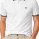 Classic Stripe Collar Polo - White