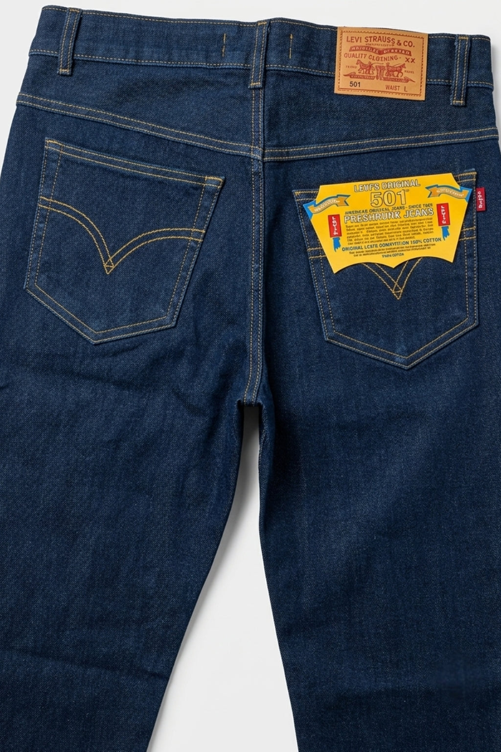 Classic Dark Blue Denim Jeans