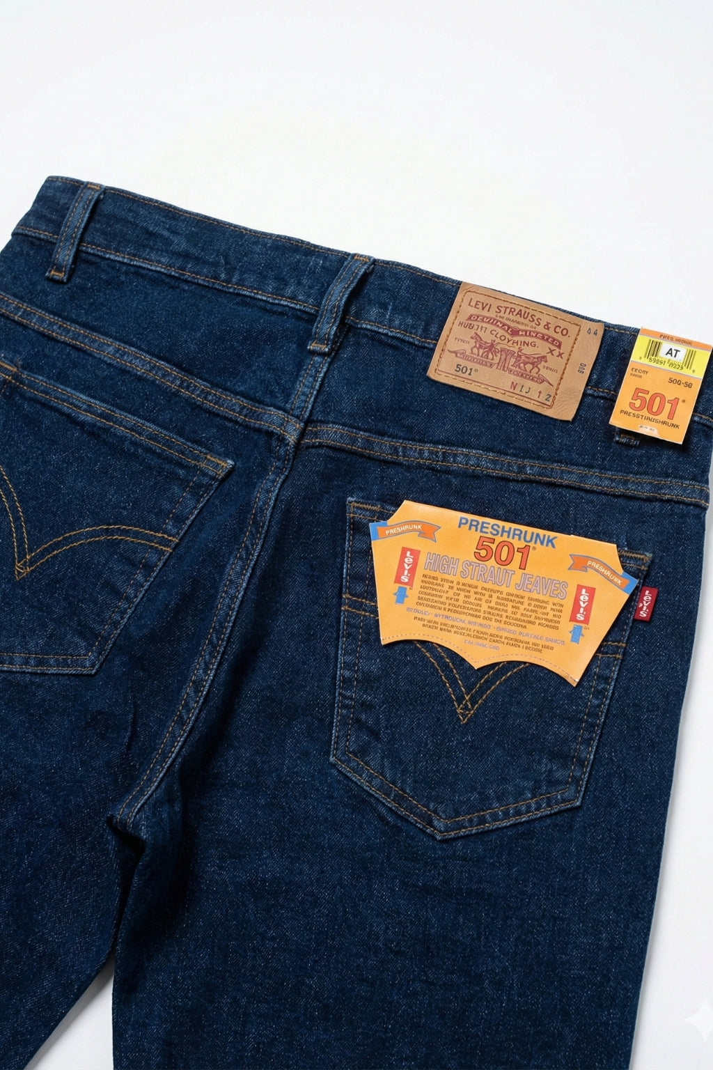 Classic Dark Blue Denim Jeans