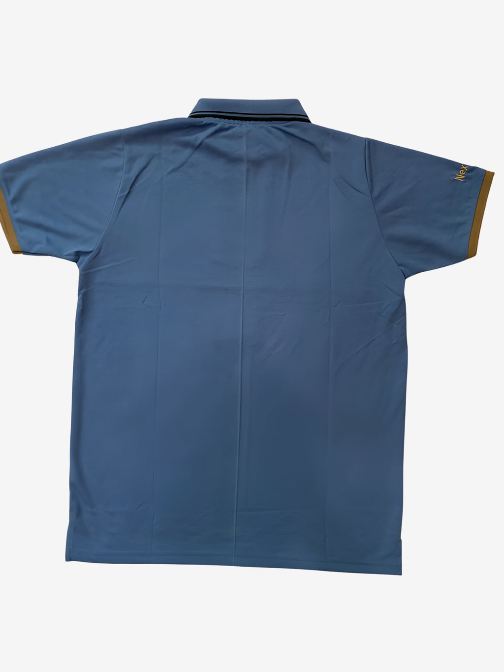 NextGen Contrast Zip Polo – Blue & Mustard