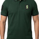 Embroidered Lion Piqué Polo – Forest Green
