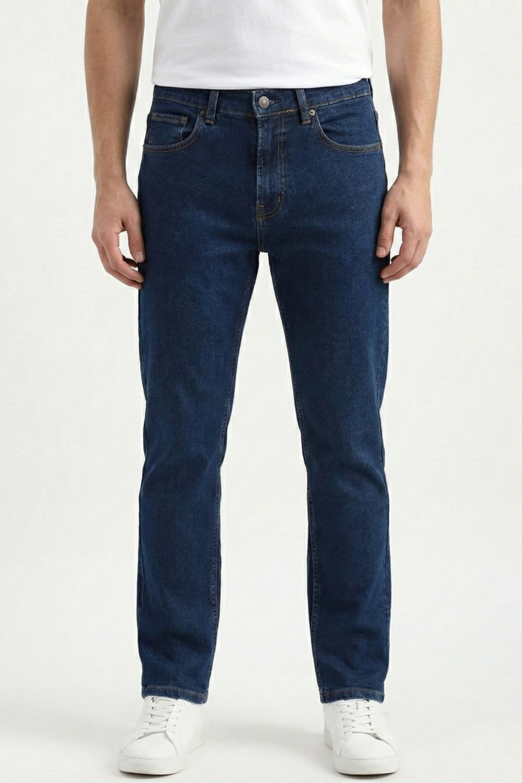 Classic Dark Blue Denim Jeans