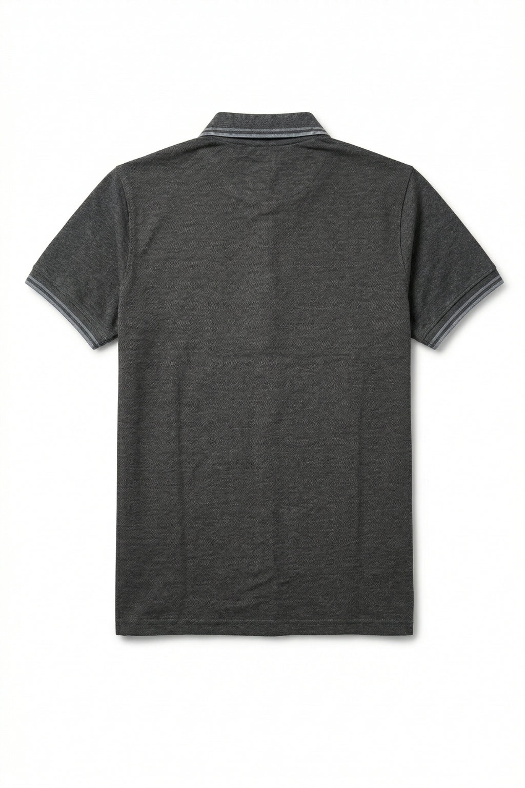 Premium Zip Polo Shirt – Steel Grey