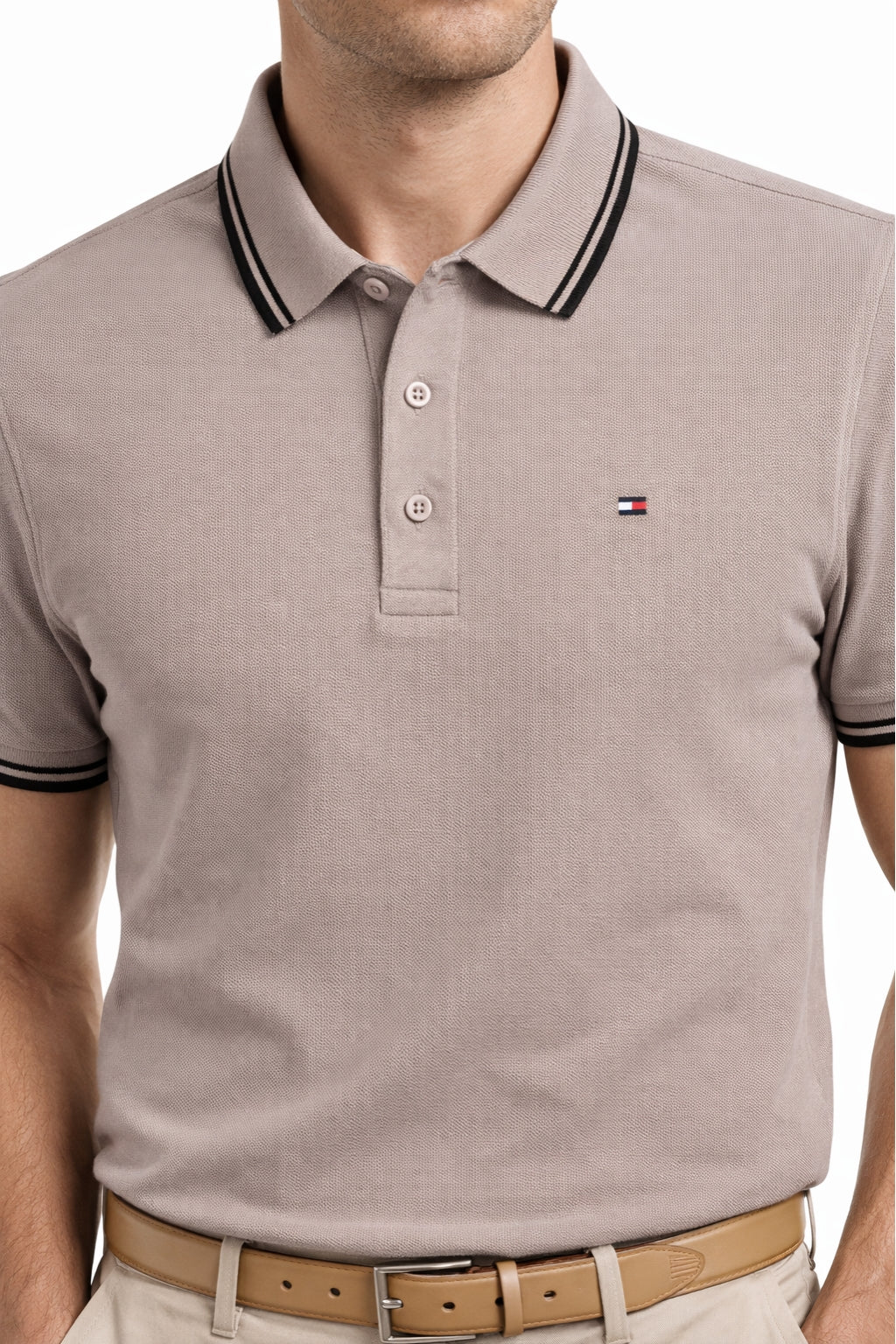 Classic Piqué Polo – Taupe