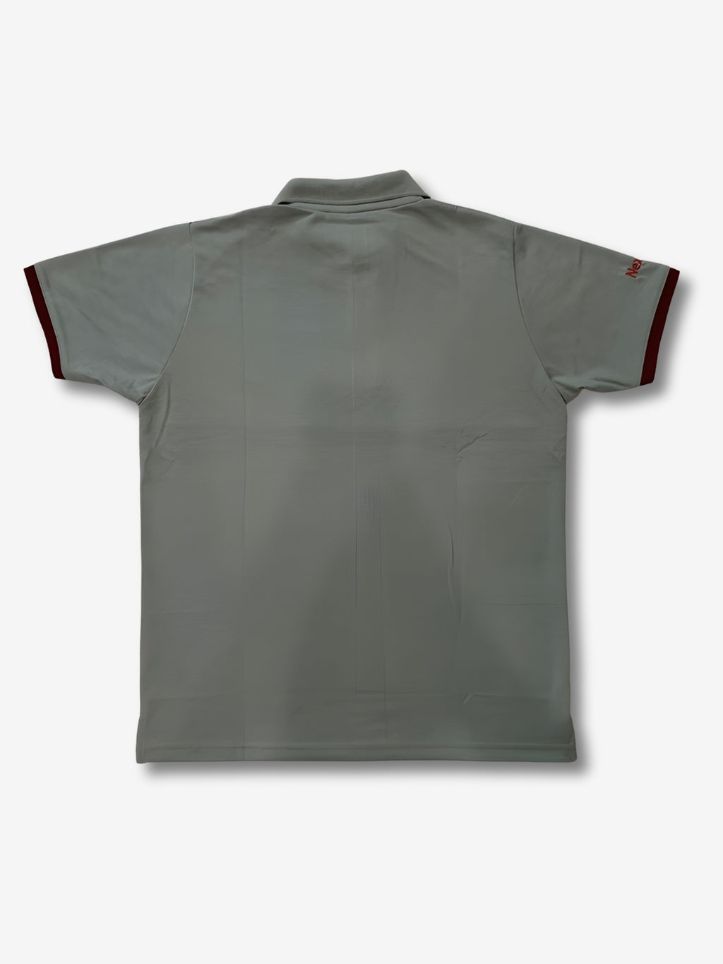 NextGen Contrast Zip Polo – Maroon & Light Grey