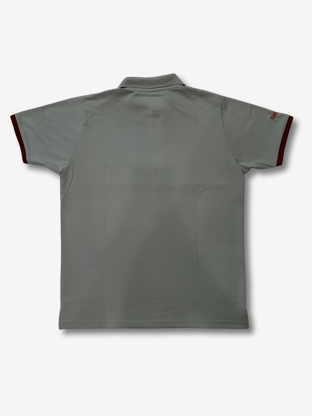 NextGen Contrast Zip Polo – Maroon & Light Grey