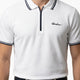Premium Zip Polo Shirt – White