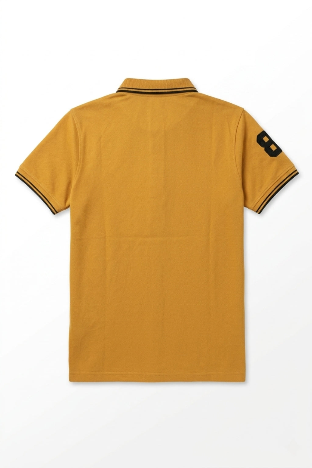 Embroidered Lion Piqué Polo – Mustard Gold