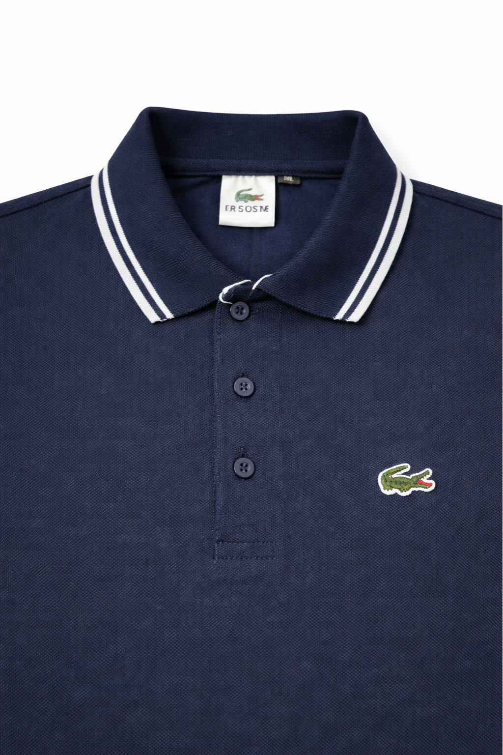 Classic Stripe Collar Polo - Navy Blue