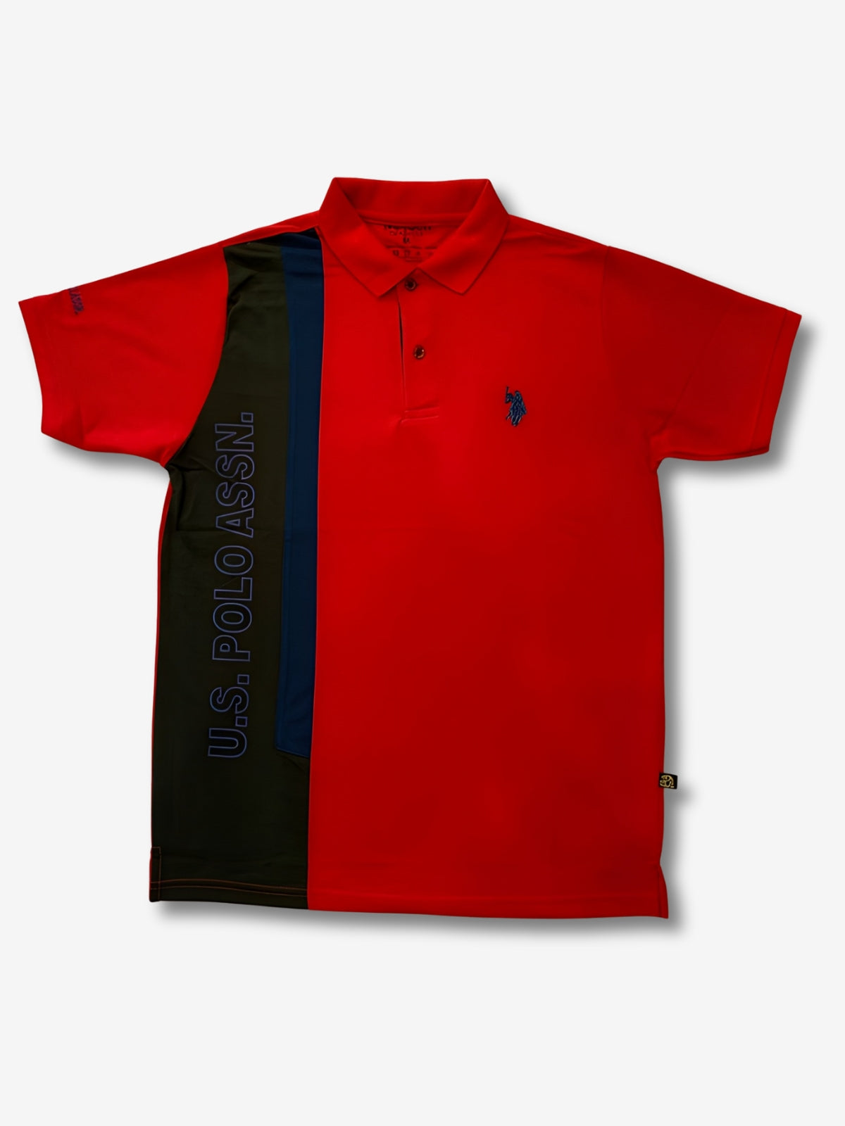 U.S. Polo Assn. Contrast Stripe Polo – Red