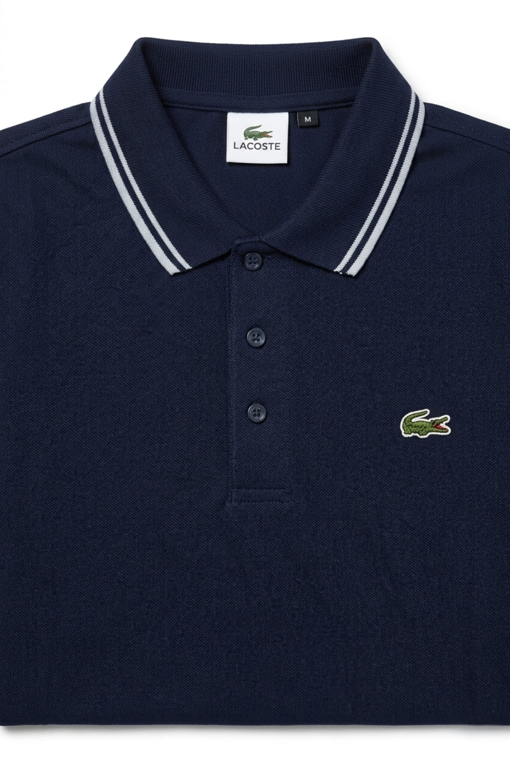 Classic Stripe Collar Polo - Navy Blue