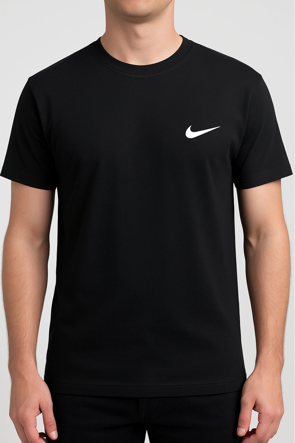 Classic Cotton Nike Logo T-Shirt - Black