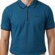 Premium Zip Polo Shirt – Teal Blue