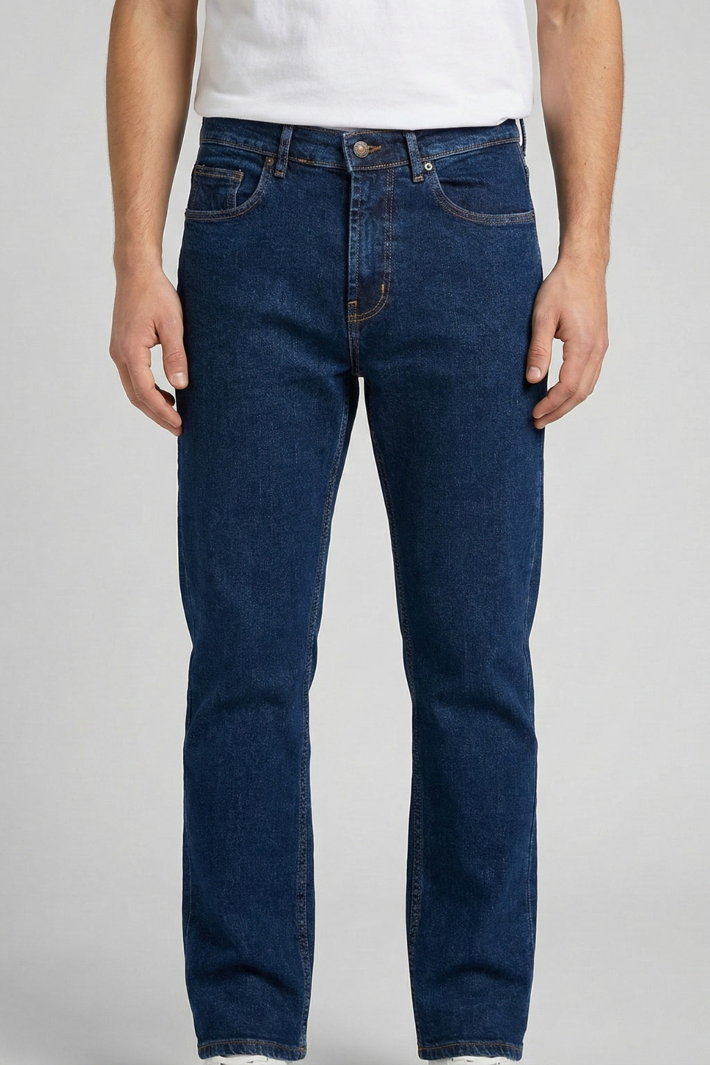 Classic Dark Blue Denim Jeans