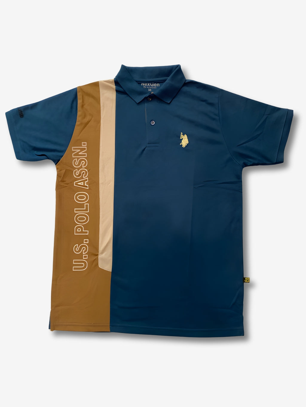 U.S. Polo Assn. Contrast Stripe Polo – Navy
