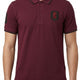 Embroidered Lion Piqué Polo – Burgundy