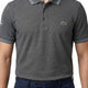 Classic Stripe Collar Polo - Steel Grey