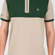 NextGen Contrast Zip Polo – Olive Green & Beige