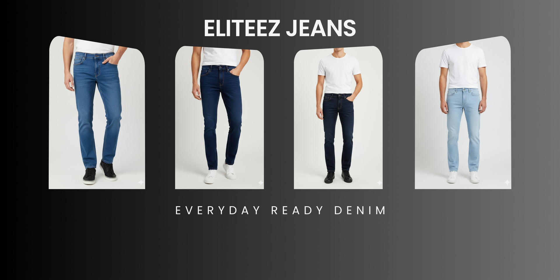 Eliteez men’s denim jeans collection combining classic looks with everyday comfort.