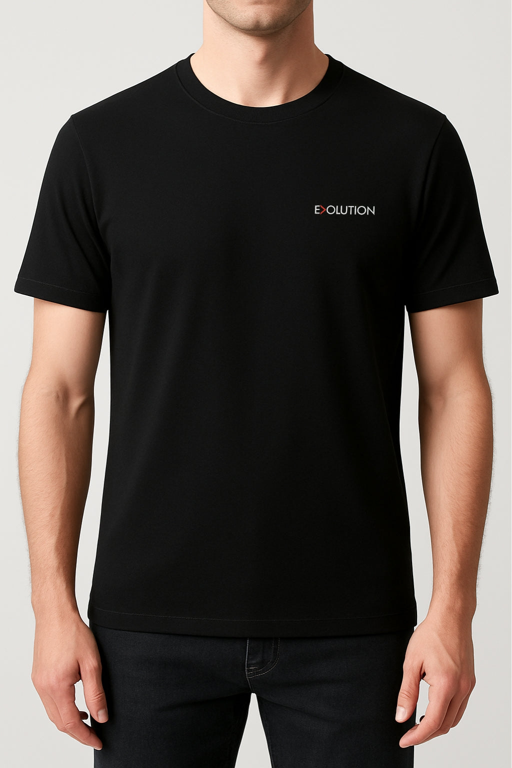 Evolution Minimalist T-Shirt – Jet Black