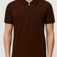 Premium Zip Polo Shirt – Coffee Brown