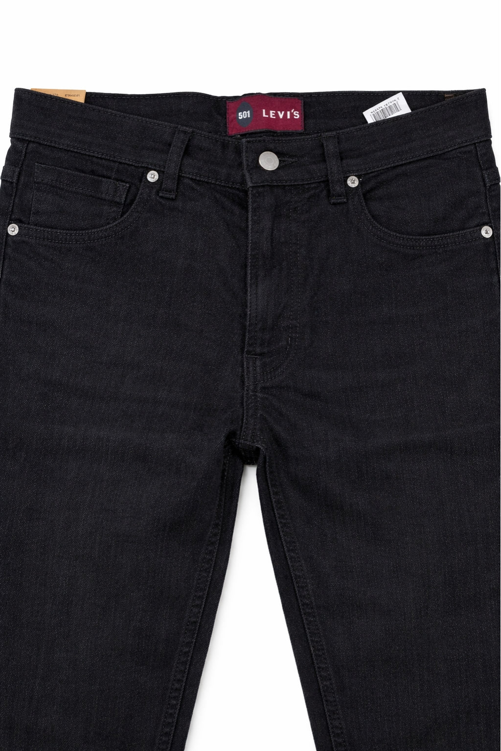 Classic Black Denim Jeans Front Fabric Detail by Eliteez Pakistan