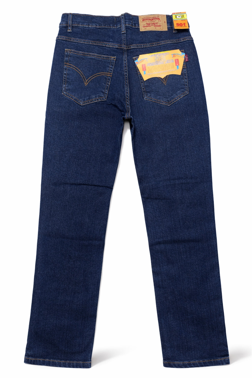 Classic Dark Blue Denim Jeans Back View Stretch Denim by Eliteez Pakistan