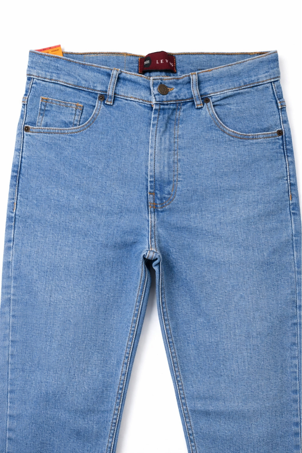 Classic Light Blue Denim Jeans Front Fabric Detail by Eliteez Pakistan