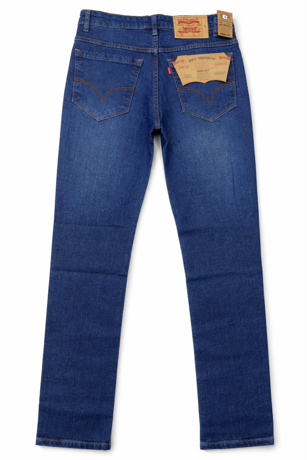 Classic Prime Dark Blue Denim Jeans Back View Premium Denim by Eliteez Pakistan