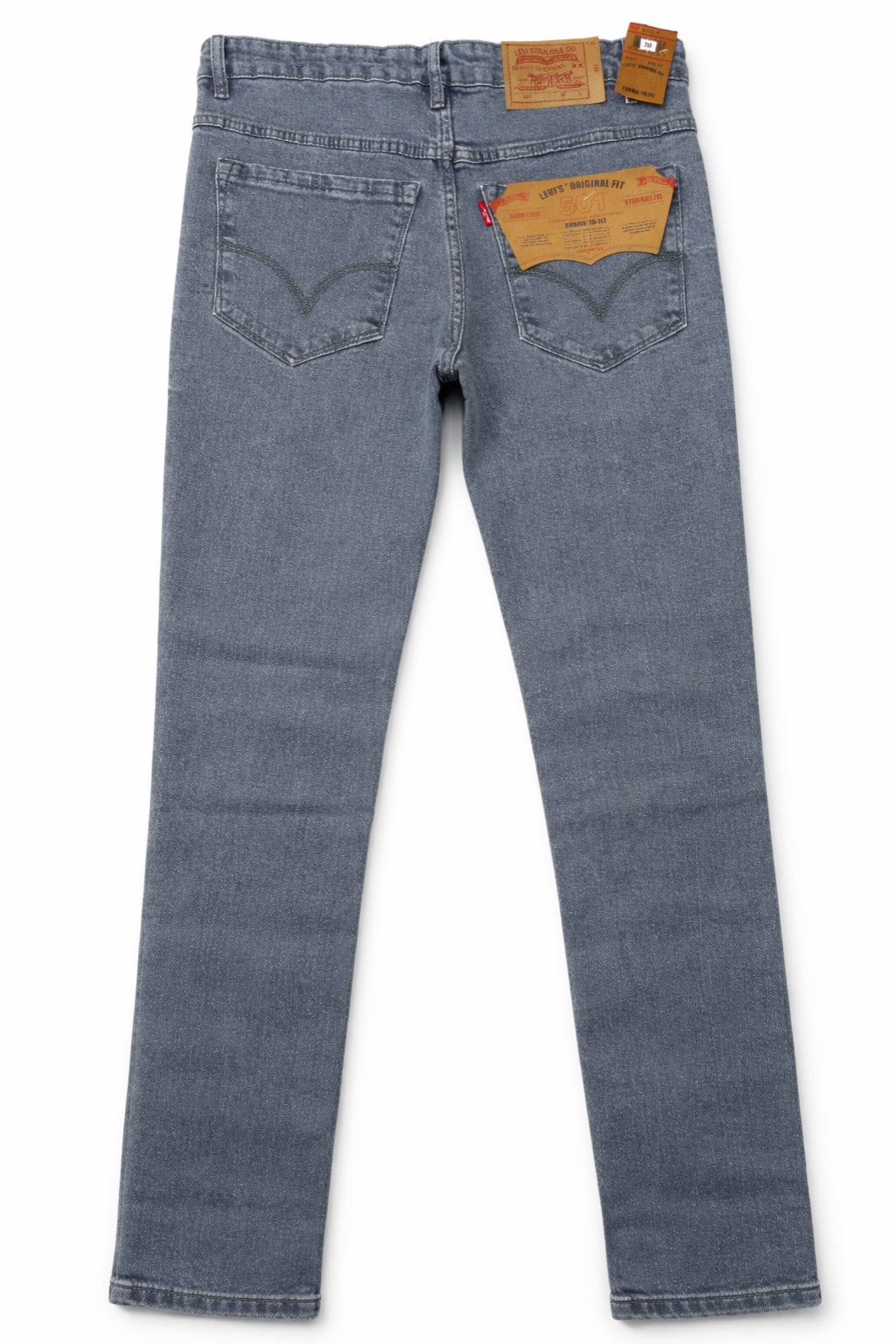 Classic Prime Gray Denim Jeans Back View Premium Denim by Eliteez Pakistan