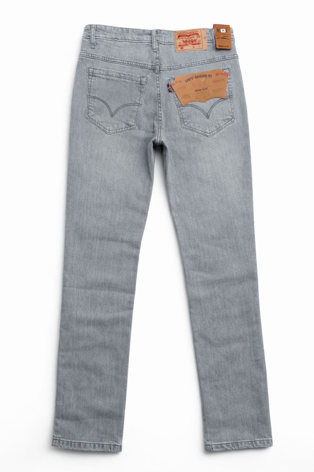 Classic Prime Light Gray Denim Jeans Back View Premium Denim by Eliteez Pakistan