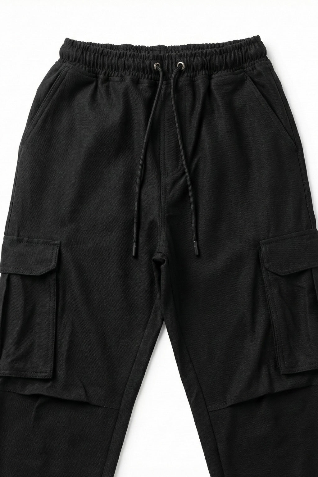 Eliteez Baggy Cargo Jogger in Black, back view on model