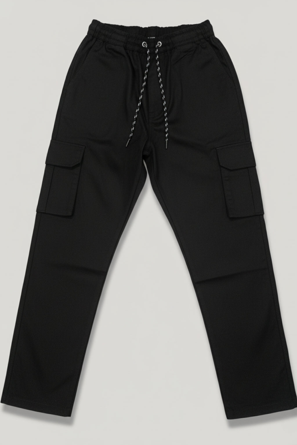 Close-up of cargo pocket detail on Eliteez Cargo Pant Black
