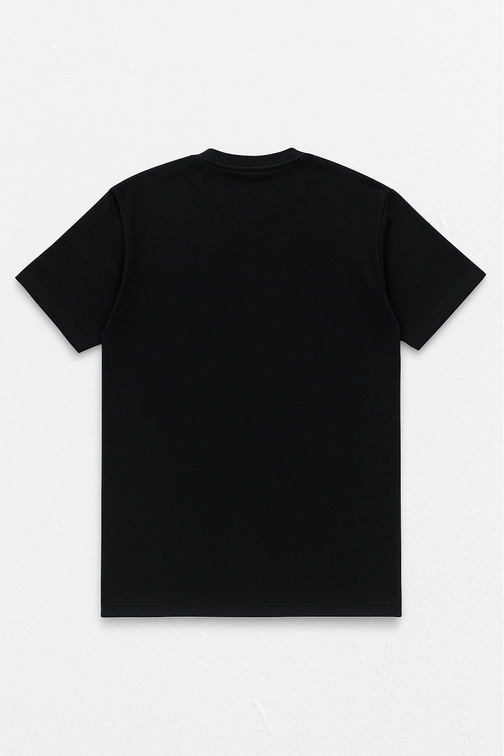 Flat lay of Eliteez Classic Cotton T-Shirt in Black