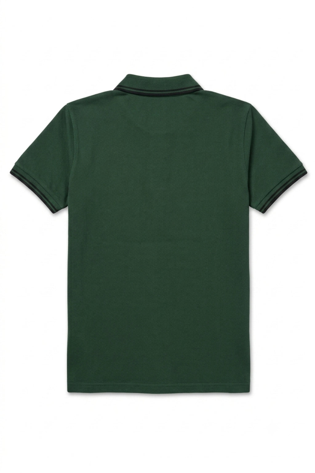 Back view of Eliteez Classic Piqué Polo in Forest Green showing the regular fit silhouette
