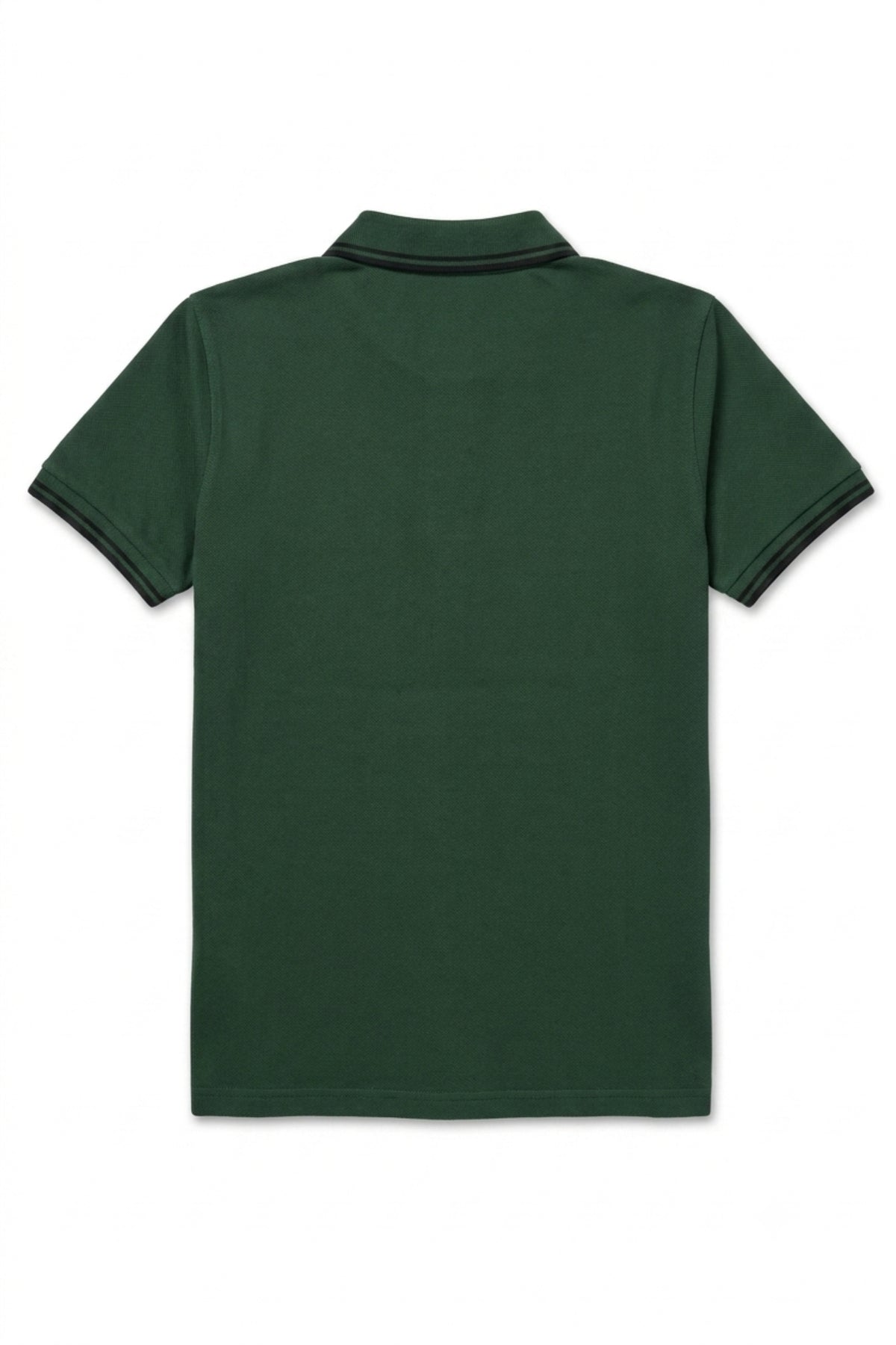 Back view of Eliteez Classic Piqué Polo in Forest Green showing the regular fit silhouette