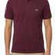 Classic Stripe Collar Polo - Burgundy