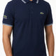 Classic Stripe Collar Polo - Navy Blue