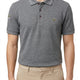 Classic Stripe Collar Polo - Steel Grey