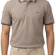 Classic Stripe Collar Polo - Taupe