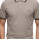 Classic Stripe Collar Polo - Taupe