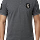 Embroidered Lion Piqué Polo – Steel Grey