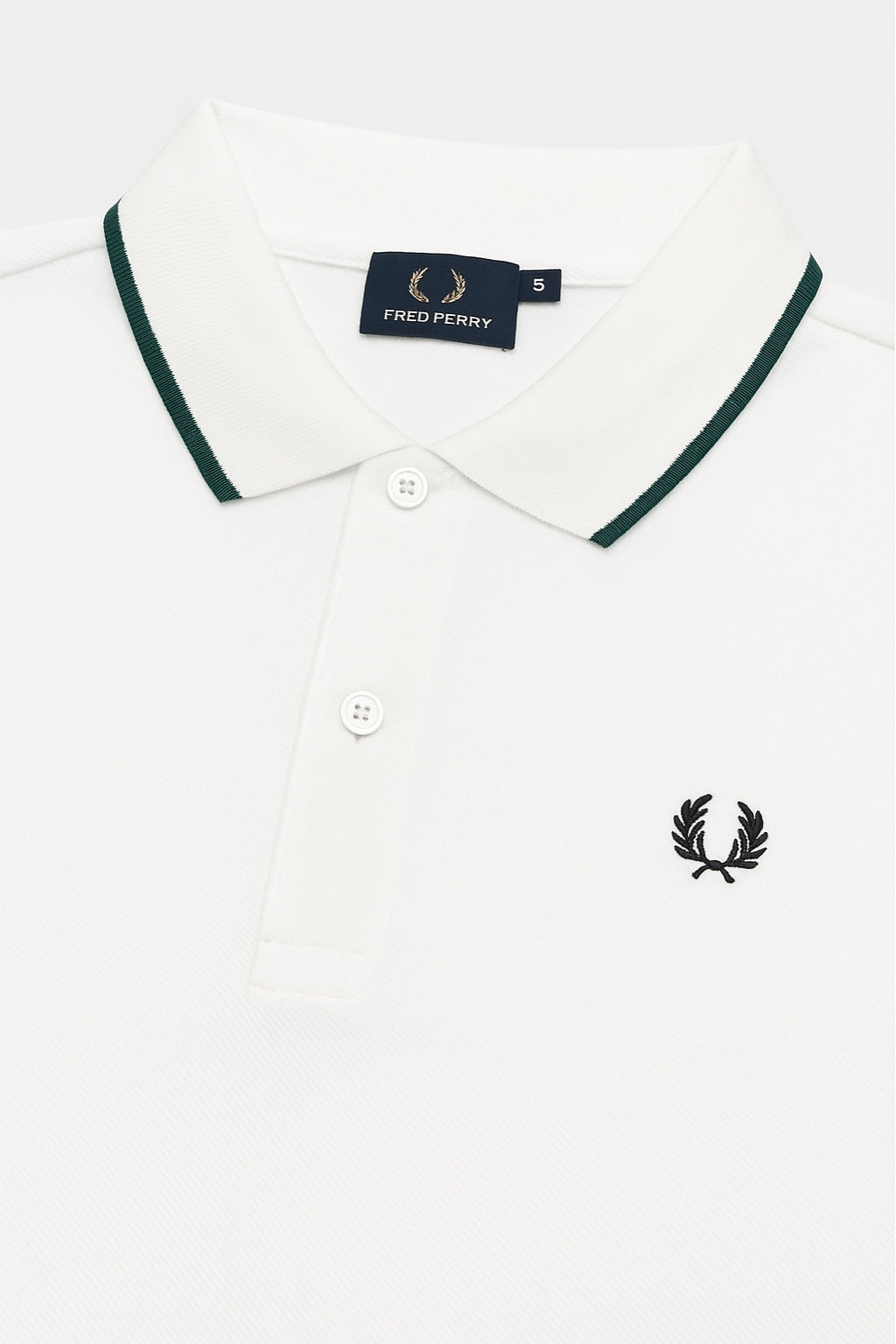 Eliteez Heritage Laurel Polo Shirt in White, back view on model
