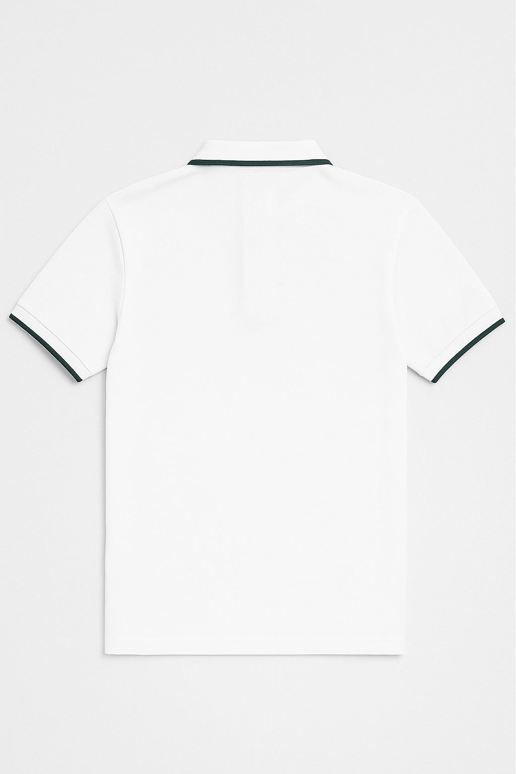 Flat lay of Eliteez Heritage Laurel Polo Shirt in White