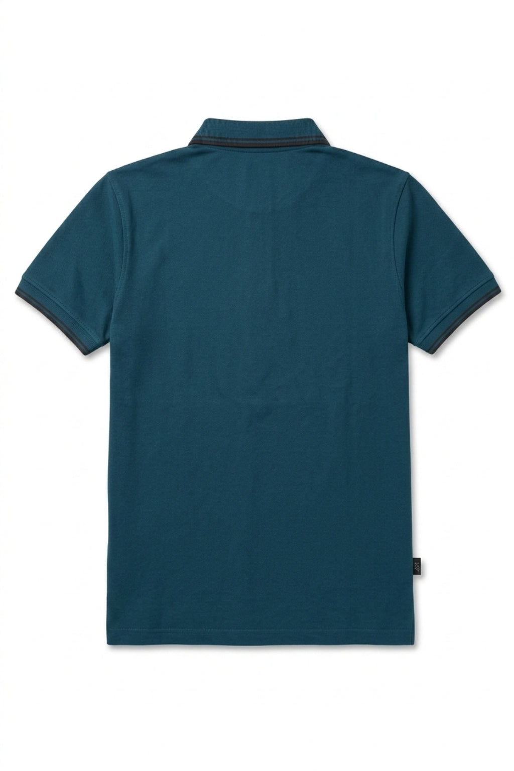Back view of the Eliteez Heritage Twin-Tip Polo - Dark Teal showing the regular fit silhouette.
