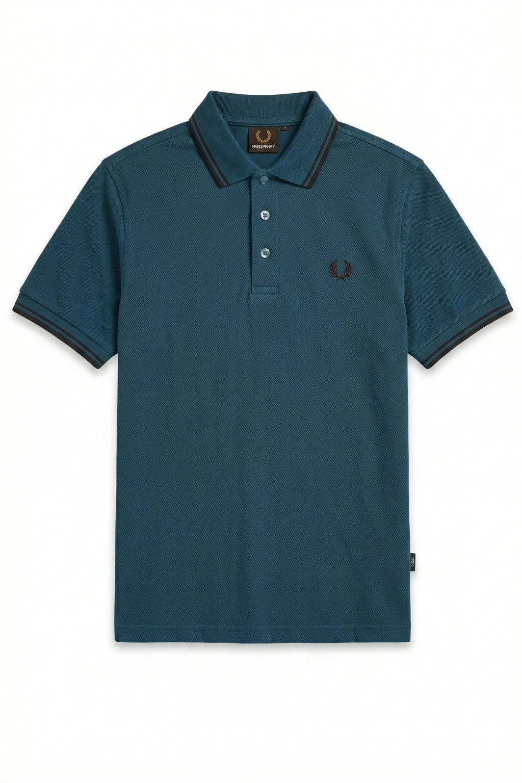 Front view of the Eliteez Heritage Twin-Tip Polo - Dark Teal featuring a classic collar.