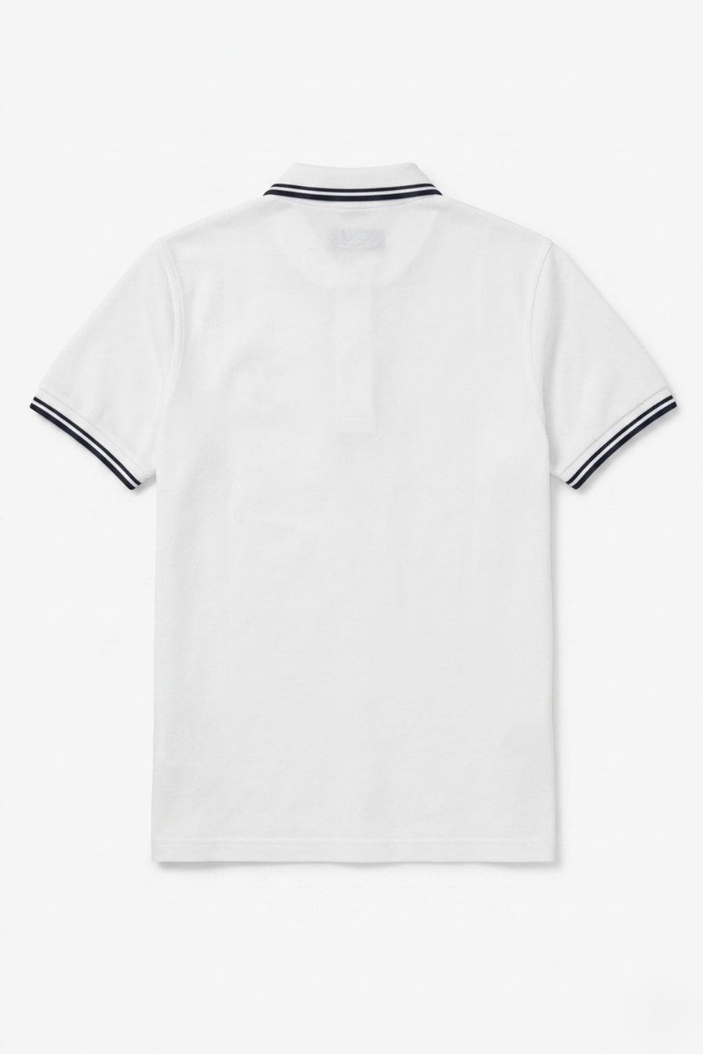 Back view of the Eliteez Heritage Twin-Tip Polo - White showing the regular fit silhouette.