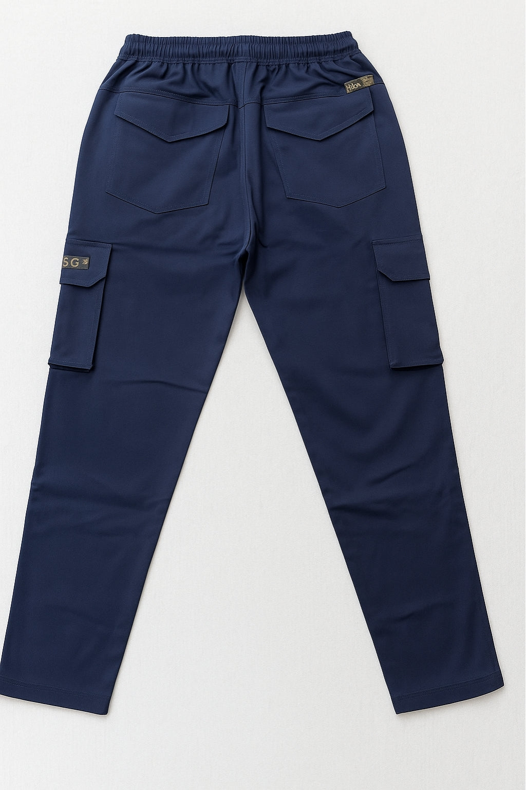 Flat lay of Eliteez Men's Cargo Pant in Navy Blue