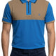 NextGen Contrast Zip Polo – Blue & Mustard